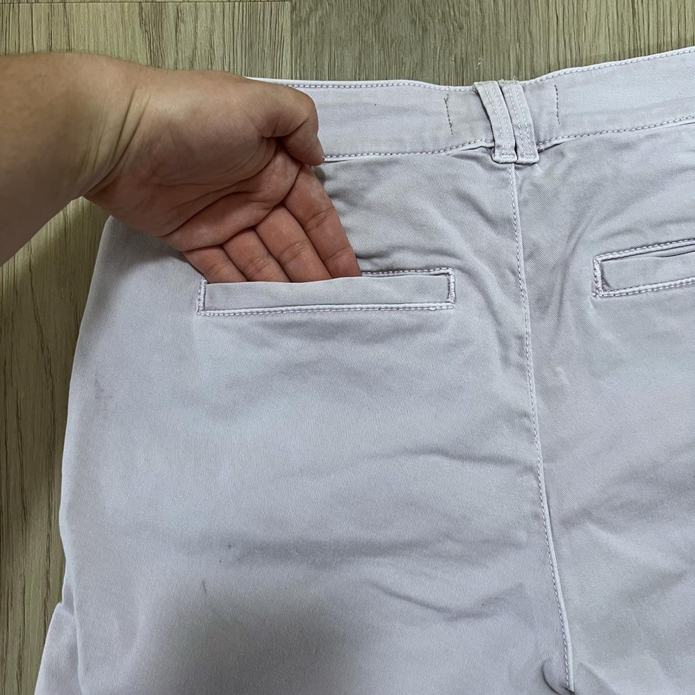 Anthropologie Women’s Lavender Chino Shorts Size 27 - Picture 8 of 10